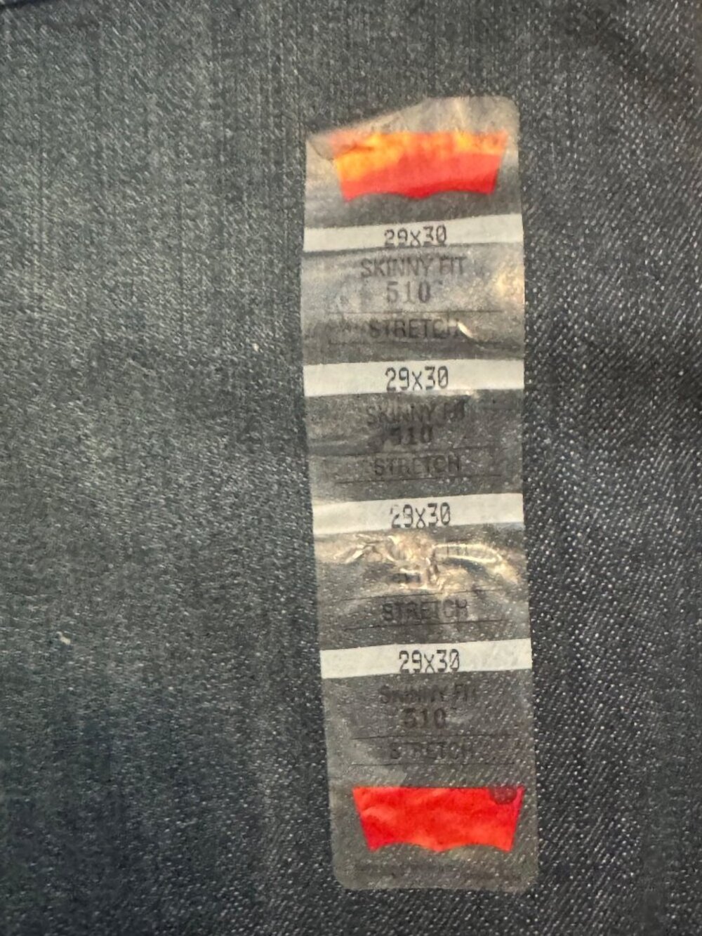 Levis 510 Skinny Fit Mens Jeans W29 L30 Dark Wash Denim Stretch - Picture 4 of 4